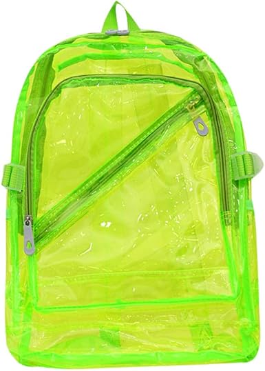 Mochila transparente TENDYCOCO com alça ajustável para mulheres e meninas,  Verde, About 43 x 31 x 4cm | Amazon.com.br