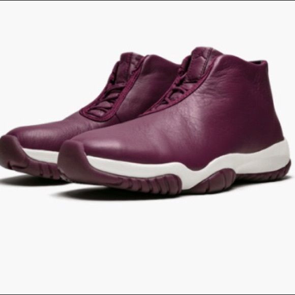 NWOT WMNS JORDAN FUTURE 'BORDEAUX' Size 6.5 Leather upper has a premium  look and feel. Asymmetrical lacing system … | Genuine suede, White shoes  women, Active shoes