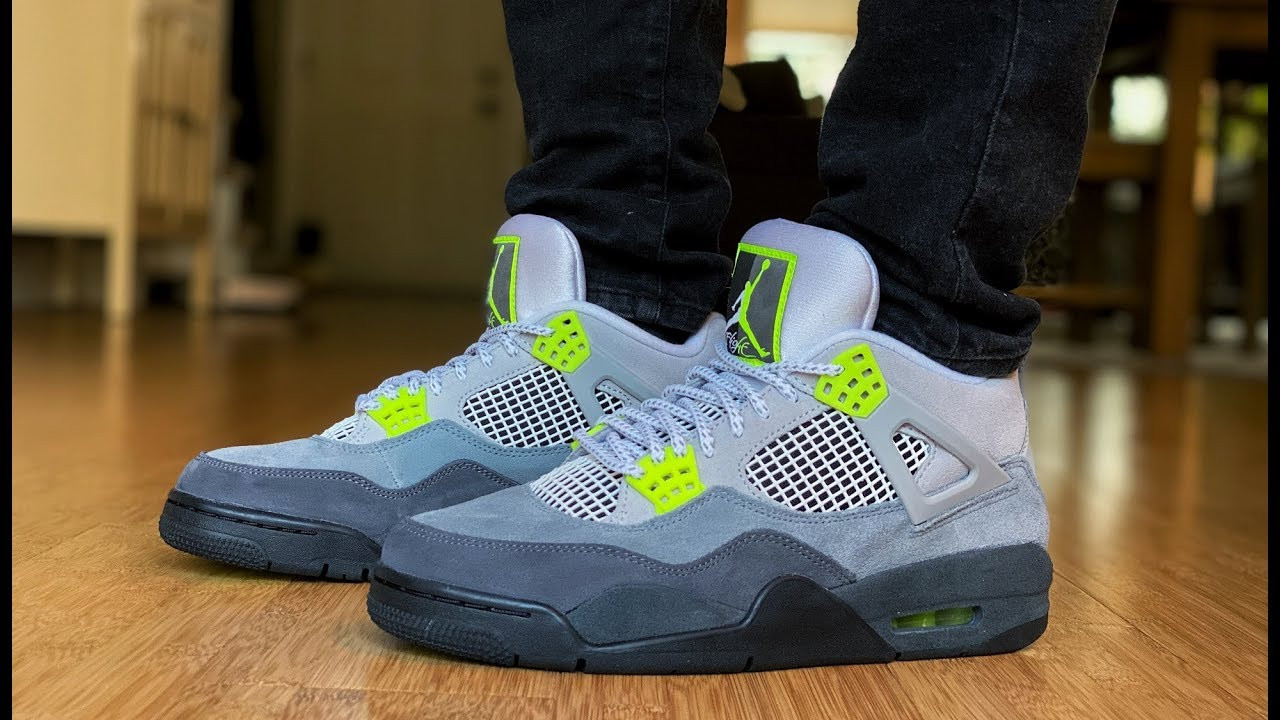 Air Jordan Retro 4 SE “95 Neon” Review \u0026 ON FEET - YouTube