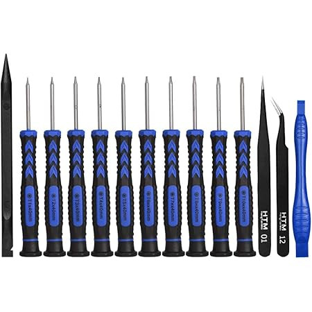 Amazon.com: HengTianMei Juego de destornilladores Torx 14 en 1 con puntas  Torx T1 T2 T3 T4 T5 T6 T7 T8 T9 T10 de seguridad Torx y pinzas ESD,  destornilladores magnéticos Kit de